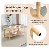 Modern 2-Tier Coffee Table for Living Room Furniture,Rectangular Center Table with Open Storage W3226P279107