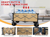 Collapsible Folding Wagon, Push Pull Foldable Beach Wagon Cart W321P189915