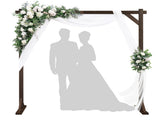 7.2FT Wooden Wedding Arch, Square Wood Arch Wedding Arbor Backdrop Stand for Indoor Outdoor Ceremony 28767367