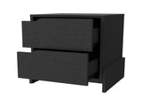 Ralston 2-Drawer Nightstand in Black B062111738