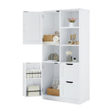 ZUN Bathroom Storage Cabinet with Doors and Drawers, Multiple Storage Space, Freestanding Style, Open WF530559AAK