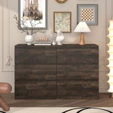 ZUN Drawer dresser cabinet, sideboard, bar counter, buffet counter, table lockers, three plus three 21201052