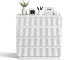 Handleless Grille-Finished 4-Drawer Bedside Table P2 Particleboard MDF & Melamine Veneer 28721964