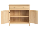 Natural wood color, particleboard with melamine veneer, 60*30*80cm, double doors, single drawer, 45169395