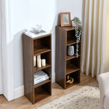 8-Tier Media Tower Rack, CD DVD Slim Storage Cabinet with Adjustable Shelves, Tall Narrow Bookcase W487P318934