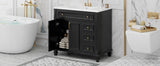 36" Bathroom Vanity with Sink, Black Vanity Cabinet with Flip-Out Drawer, 3 Drawers, 2 Soft-Close N725P283623B