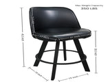 Set of 2 commercial-grade, super comfortable upholstered swivel bucket-seat bar stools with metal W5232P423631