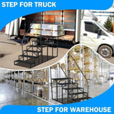 RV Stairs 6 Step Ladder, RV Steps Anti-Slip, Hot Tub Steps with Handrail, 660 lbs RV Ladder for 5th 97093499