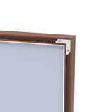 60"x40" Oversized Modern Rectangle Bathroom Mirror with walnut Frame Decorative Large Wall Mirrors W708P297606