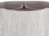 Lily 30" Contemporary Metal Table Lamp in Polished Nickel with Grey Linen Hardback Shade B202P224208