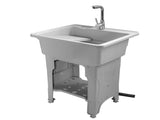 Gray Freestanding Plastic Utility Sinks Utility Sink Laundry Tub Outdoor Sink Drop in Deep Sink Kit 71584544