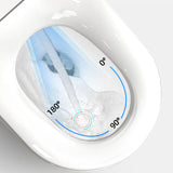 ZUN Smart Toilet with 85MM Wider Bidet Seat, Smart Toilet with Bidet Built in, Voice Control, Bubble W1872115355