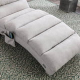 COOLMORE Linen Massage Chaise Lounge Indoor with Remote Control,Ergonomic Electric Massage Long W39539625