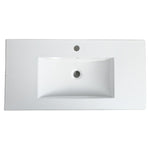 ZUN 36 Inch Bathroom Ceramic Sink Basin, White W1550P168220