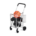 ZUN Convenient foldable shopping cart 93655953