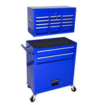 ZUN High Capacity Rolling Tool Chest with Wheels and Drawers, 8-Drawer Tool Storage Cabinet--BLUE 57463151