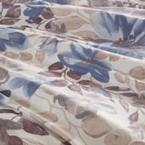 Floral Comforter Set with Bed Sheets Blue King B035P266686