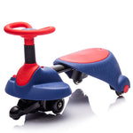 ZUN 6V Kids Ride On Electric Wiggle Car,Flashing & Shock absorbing PU Wheels For Effective Floor W1578P213378