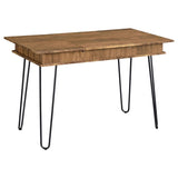 Rustic Amber Writing Desk with 4 Hidden Storages B062P153670