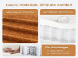 LY-025S Curved Loveseat Orange Full Compression Sponge Sofa, 30D Chenille No-Assembly Compact Sofa W2231P261292