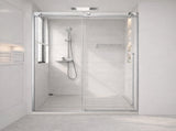 60" W x 78" H Chrome Reversible Installation Double Bypass Sliding Shower Door Easy Installation T5923P508683