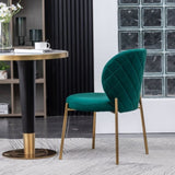 Amoa Contemporary Velvet Upholstery Dining Chair, Green T2574P164530