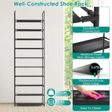 10-Tier Shoe Rack, 23.03x10.82x72.83in Space-Saving Tall Shoe Storage - Heavy Duty Steel Frame, 57750366