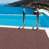 Stone texture 12" Patio Deck Tiles, DIY Module Interlocking Decking Tiles Floor Tile,Easy and Quick W3022P268429