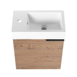 18'' Floating Wall-Mounted Bathroom Vanity with White Resin Sink & Soft-Close Cabinet Door W999P180170