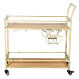 ZUN Bar Serving Cart Gold 99092502