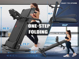 Foldable Treadmills for Home, Portable Treadmill with Handles, 2.5HP Treadmills 300 lb Capacity, APP 13140075