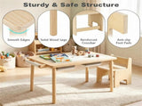 3-Piece Kids Activity Table and Chair Set with Storage Bins & Replaceable Paper Roll, 58546981