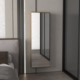 Wall Shoe Rack 54" H, One Mirror, One Door, Five Internal Storage Shelves, Approximate Capacity for B097P296808