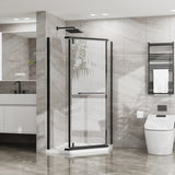 Goodyo Neo-Angle Frameless Shower Door 36 in.D x 36 in.W x 72 in.H Corner Shower Enclosure with D163107681