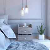 York Nightstand, Superior Top, Two Drawers, Four Casters B128P148846