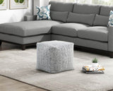 Square Pouf Chenille Fabric Upholstery Modern Ottoman, Footstool, Non-Slip Floor Pouf, Bean Bag B011P251649