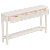 ZUN U_STYLE Contemporary High-Quality Entryway Console Table with 4 Spacious Drawersm,1 Practical Bottom N711P218638K