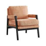 Kelly Mid-Century Modern Chenille Upholstered Accent Armchair, Orange T2574P240951