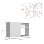 ZUN Napoles 2 Wall Cabinet, Open Storage Shelves, Single Door White B200P242414