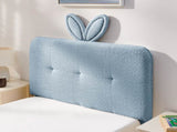 Twin Size Kids Upholstered Bed with Oversized Rabbit Ear Headboard, LED Light & 4 Storage Drawers, W1413P384922