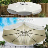 8.8FT Elegance Patio Umbrella, UPF 30 Outdoor Market Umbrella with 8 Ribs, Push Button Tilt,Light 14934477