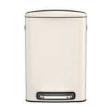 13 Gallon 50L Kitchen Foot Pedal Operated Soft Close Trash Can - Stainless Steel Rectangular Bustbin W1550122451