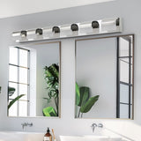 ZUN Modern Bathroom Vanity Lighting 6-Light LED Vanity Lights Over Mirror Bath Wall Lighting W1340P206824