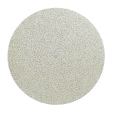 35x35x16" Unique Cream Capiz Coffee Table with Gold Pedestal Base W2078P154260