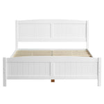 ZUN FCH Queen Pine Single-Layer Core Vertical Stripe Full-Board Curved Headboard With The Same Bed Tail 65888764