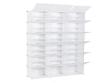 12-Tier Portable 72 Pair Shoe Rack Organizer 36 Grids Tower Shelf Storage Cabinet Stand Expandable 00409728