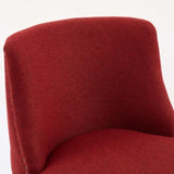 Counter Height Swivel Barstools, 26'' H Seat Height Upholstered Bar Stools Set of 2, Fabric in Wine W1143P237898