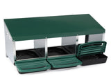 3 Compartment Roll Out Nesting Box with Plastic Basket, Egg Nest Box Laying Box Hens 71441129