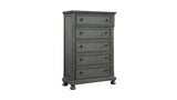 ZUN Modern Style 5-Drawer Chest Made with Wood & Rustic Gray Finish B009P152362