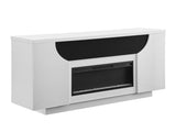 Aurora White 76 Inch Fireplace with TV Lift B201P345169